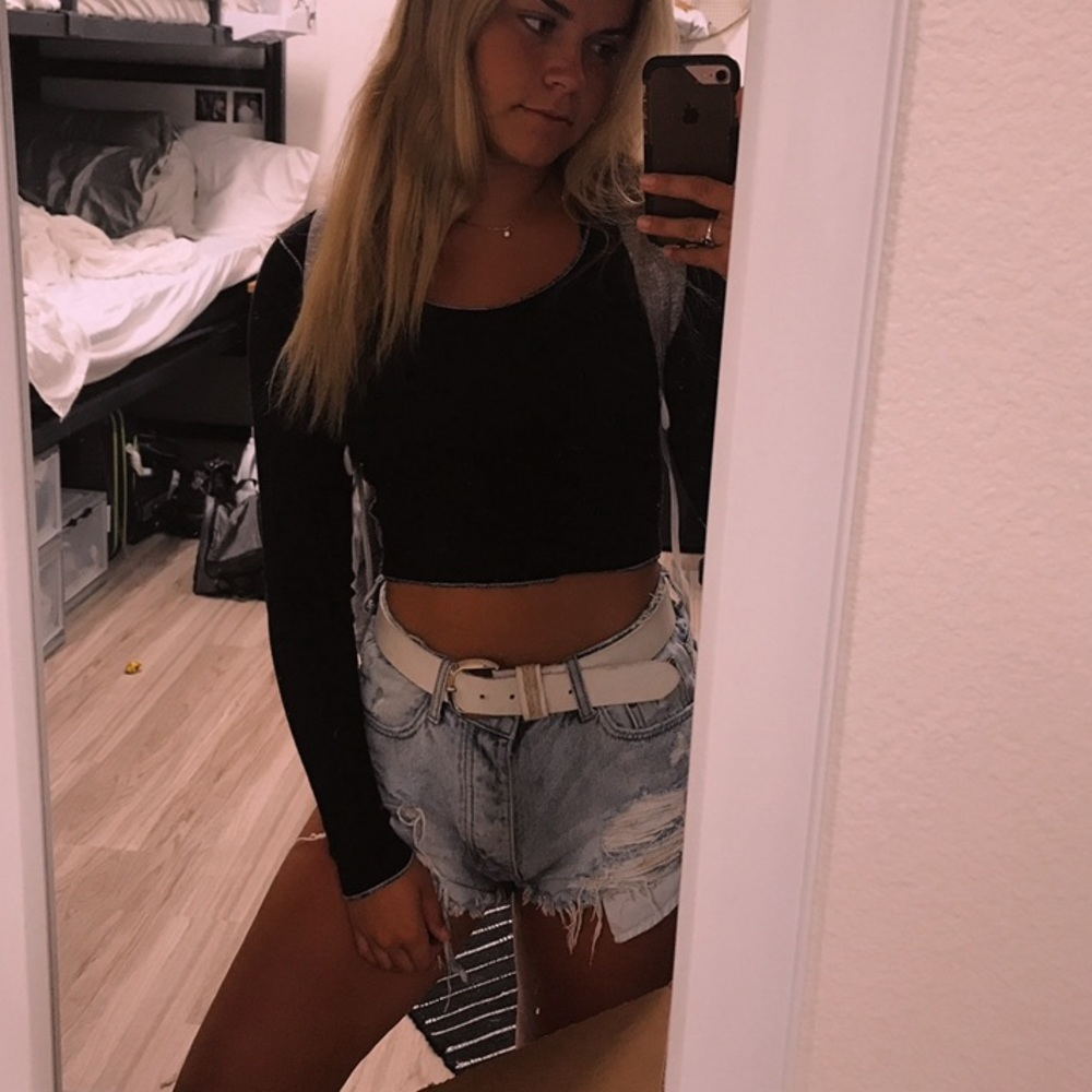 Frankie’s One Teaspoon Light wash denim shorts
